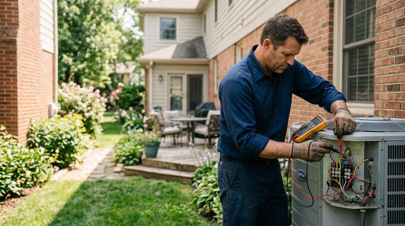 HVAC technician working near Quinlan, TX